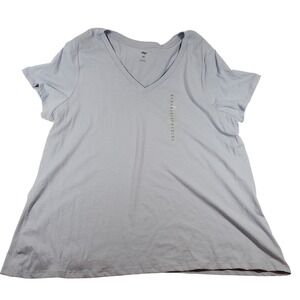 DIP Womens V-Neck T-Shirt Plus‎ Size 2X Basic Extended New Cotton